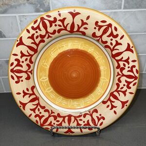 American Simplicity VILLA Home Salad Plate TARGET Discontinued Red Green Gold
